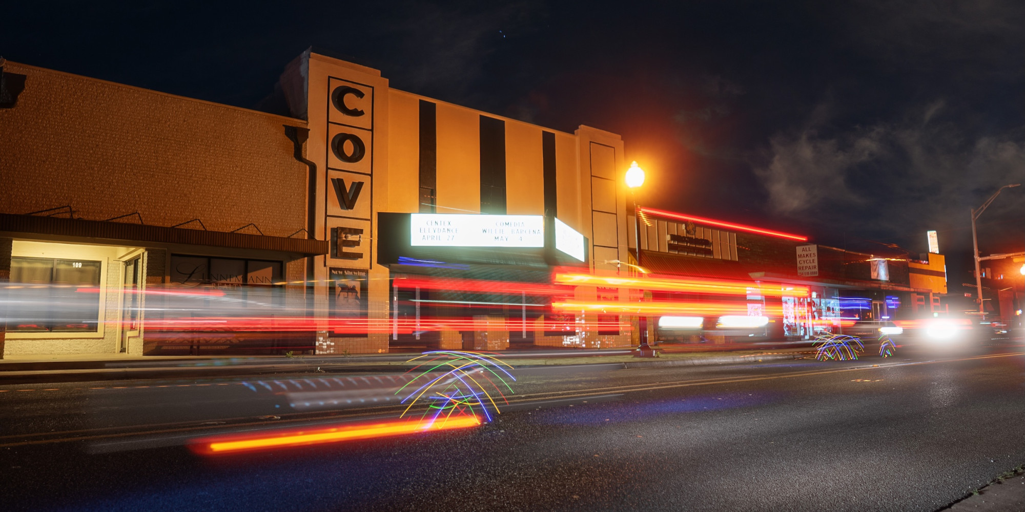 cove theater at night