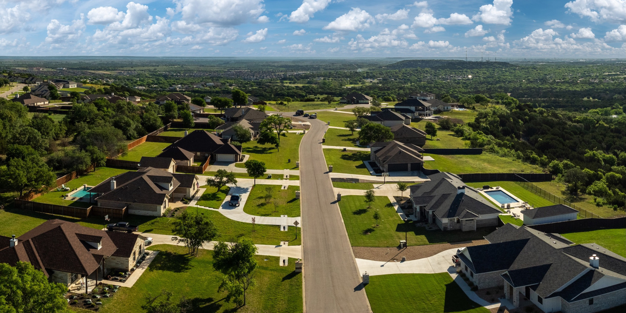 aerial view of copperas cove neighborhood