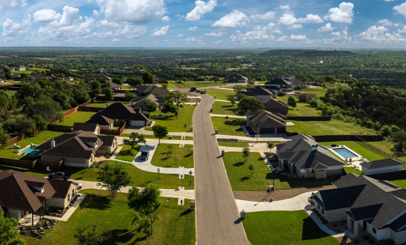 aerial view of copperas cove neighborhood