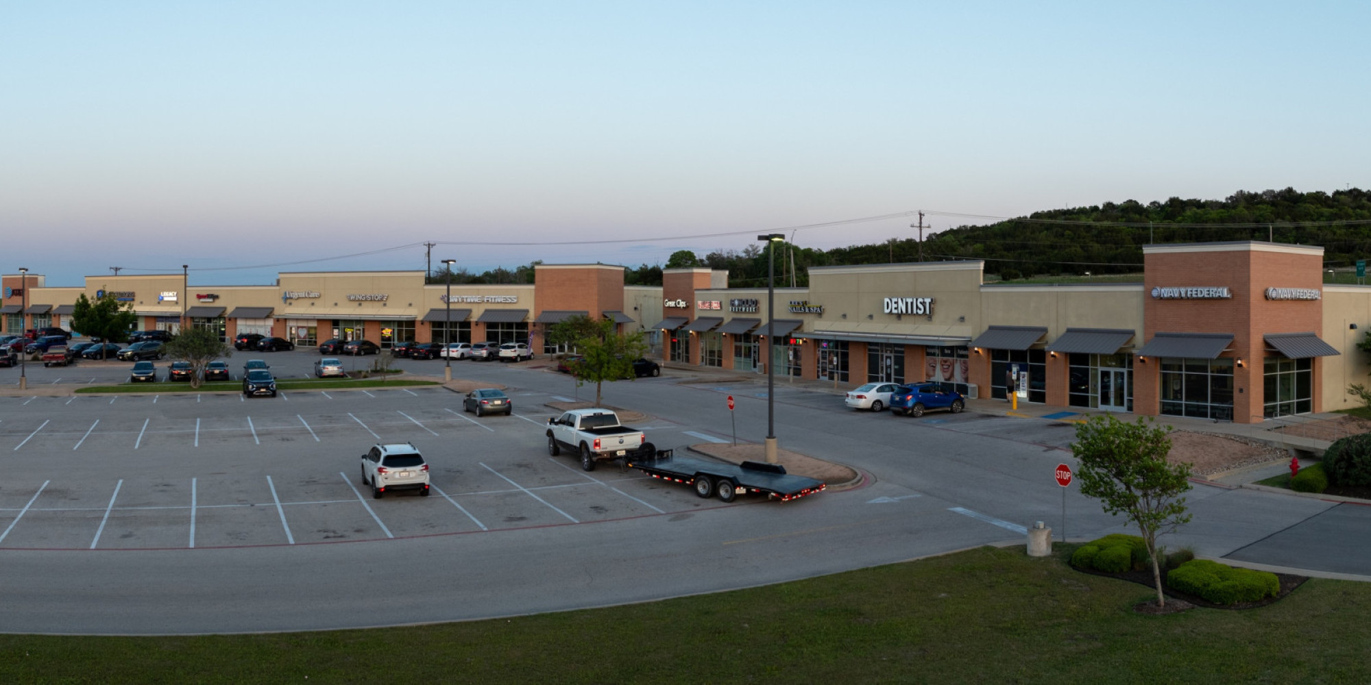 aerial view of copperas cove shopping center