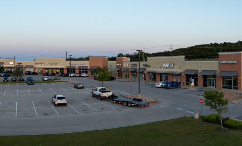 aerial view of copperas cove shopping center