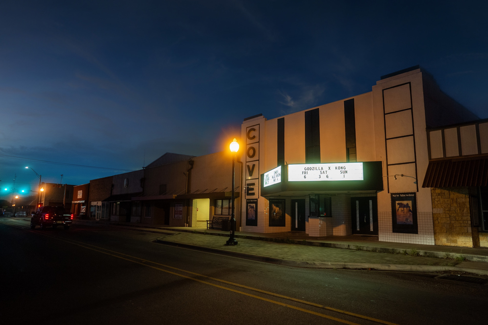 cove theater at night