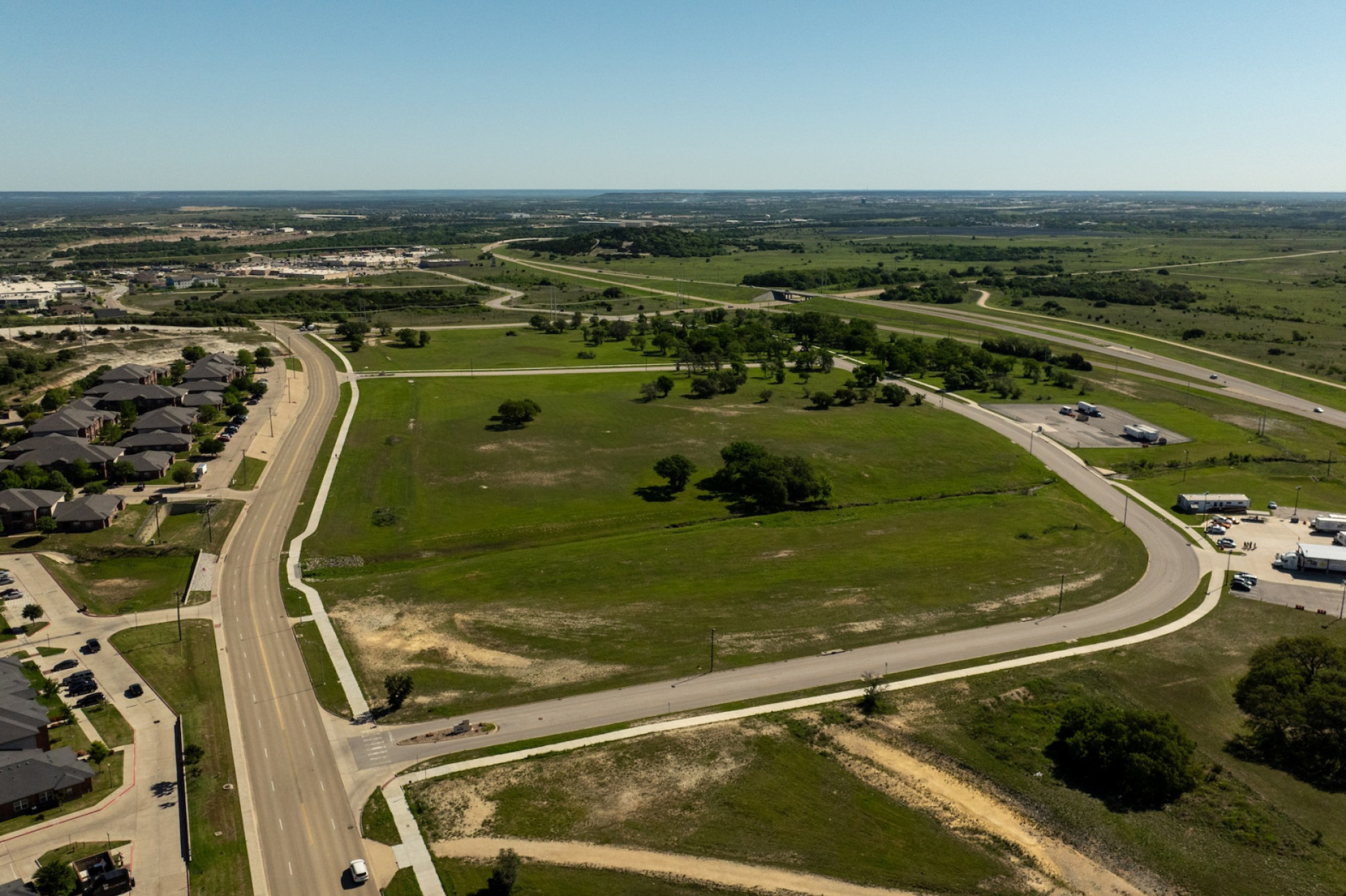 aerial view of the narrows industrial park land